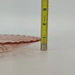 Fortecrisa Pink Swirl Ribbed Glass Dinner Plate 10” MCM Tableware Mexico Vintage
