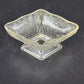 Indiana Compote Pedestal Candy Dish Clear Glass Pineapple & Floral Diamond 6.5"