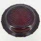 Avon Cape Cod Ruby Red Glass Bowl Pie Plate Roman Rosette Pattern Collectible