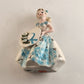 Lefton Southern Belle Girl Figurine Blue Dress Hat Japan 1960 Porcelain 5" #2354