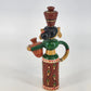 Channapatna Handmade Wooden Doll Woman Carrying Water Pots Karnataka India 8.5"