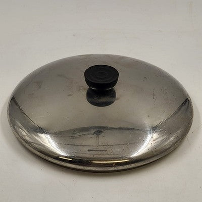 Replacement Stainless Steel Lid Cover 9" For Revere Ware Pan & Pot w Black Knobs