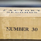 Factory Seconds Number 30 Empty Cigar Box Cardboard Hinged Storage 8.5" Vintage