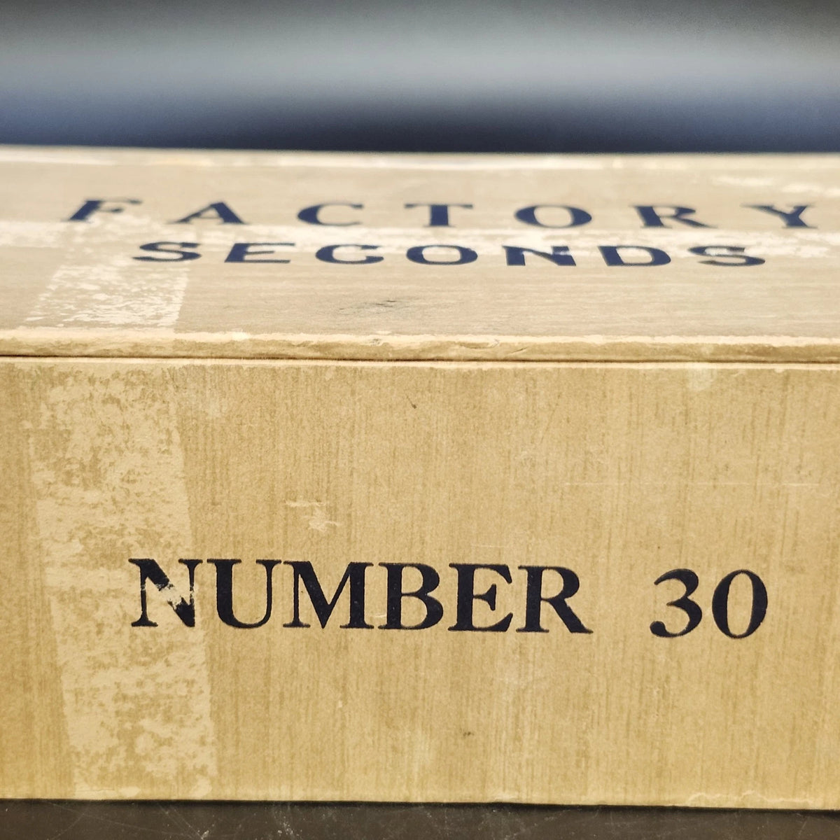 Factory Seconds Number 30 Empty Cigar Box Cardboard Hinged Storage 8.5" Vintage