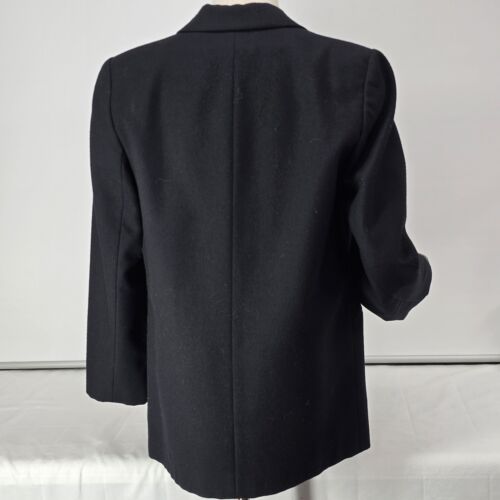 Club Classics Wool Blazer Women's 6 Black Lined Single Breasted 3-Button Pockets