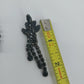 Black Crystal Cluster Dangle Earrings Gunmetal Rhinestone 2" Fashion Jewelry Vtg