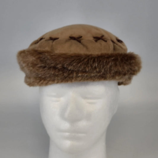Daniele Meucci Faux Fur Hat Women's Small Made In Italy 100% Polyester Cap