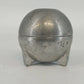 Pewter Trinket Box Storage Floral 3 Legged Footed Lift Lid Ball Finial 3.25" Vtg