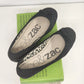 Zoe & Zac Ballet Flats Black Canvas Bow Slip On Comfort Shoes Women’s 8.5