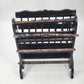 Wood Ebony Inlaid Magazine Rack Book Music by SC Vizcarra w/ 6 Position