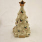 Baum Brothers Musical Christmas Tree Ornament Porcelain Ivory & Gold 2002 w Box