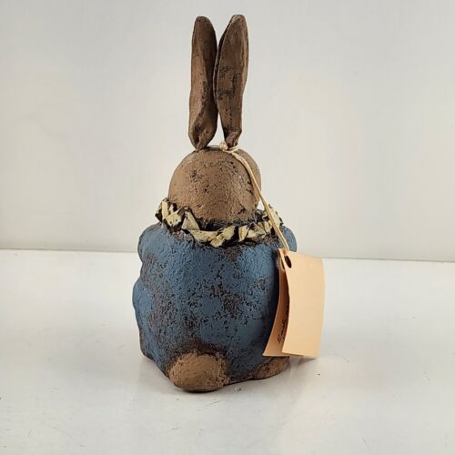 Folk Art Rabbit A Wobler Design Bunny Amy Wabbit Signed Cloth Clay 1992 Tagged