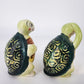 Winking Green Turtle Salt & Pepper Shakers Ceramic Kitchen Decor 1950's Japan