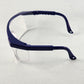Gateway Strobe VS Traditional Visitor Safety Glasses Telescoping Temples Z87.1+ (Blue Frame, Clear Lens)