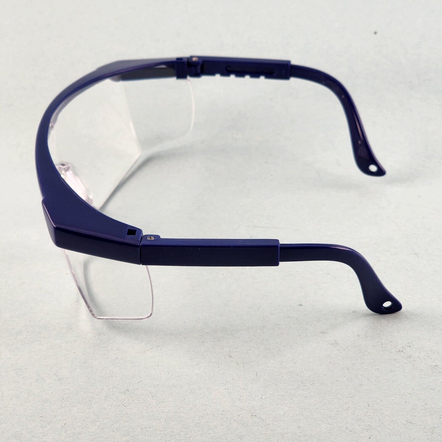 Gateway Strobe VS Traditional Visitor Safety Glasses Telescoping Temples Z87.1+ (Blue Frame, Clear Lens)