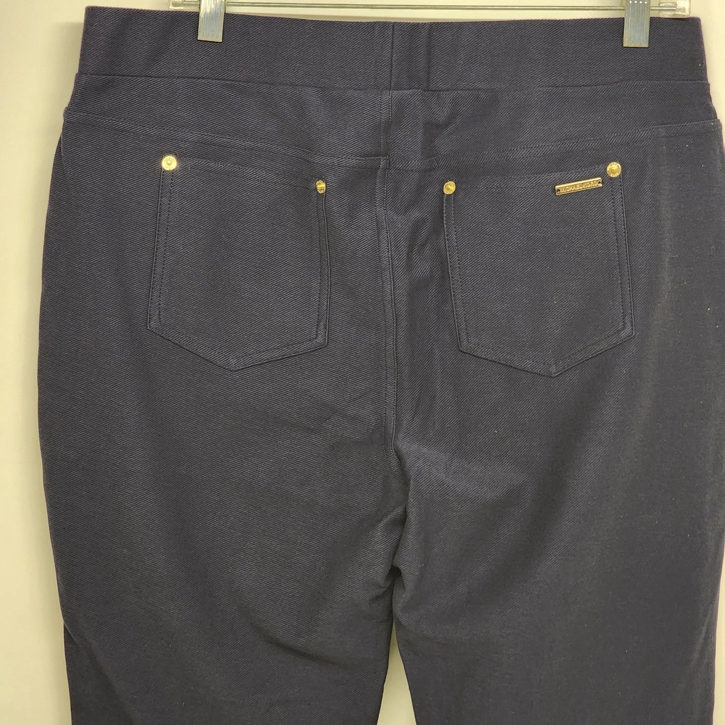Michael Kors Women's XL Navy Trousers 36x29 High Rise 4 Pocket Career Pants