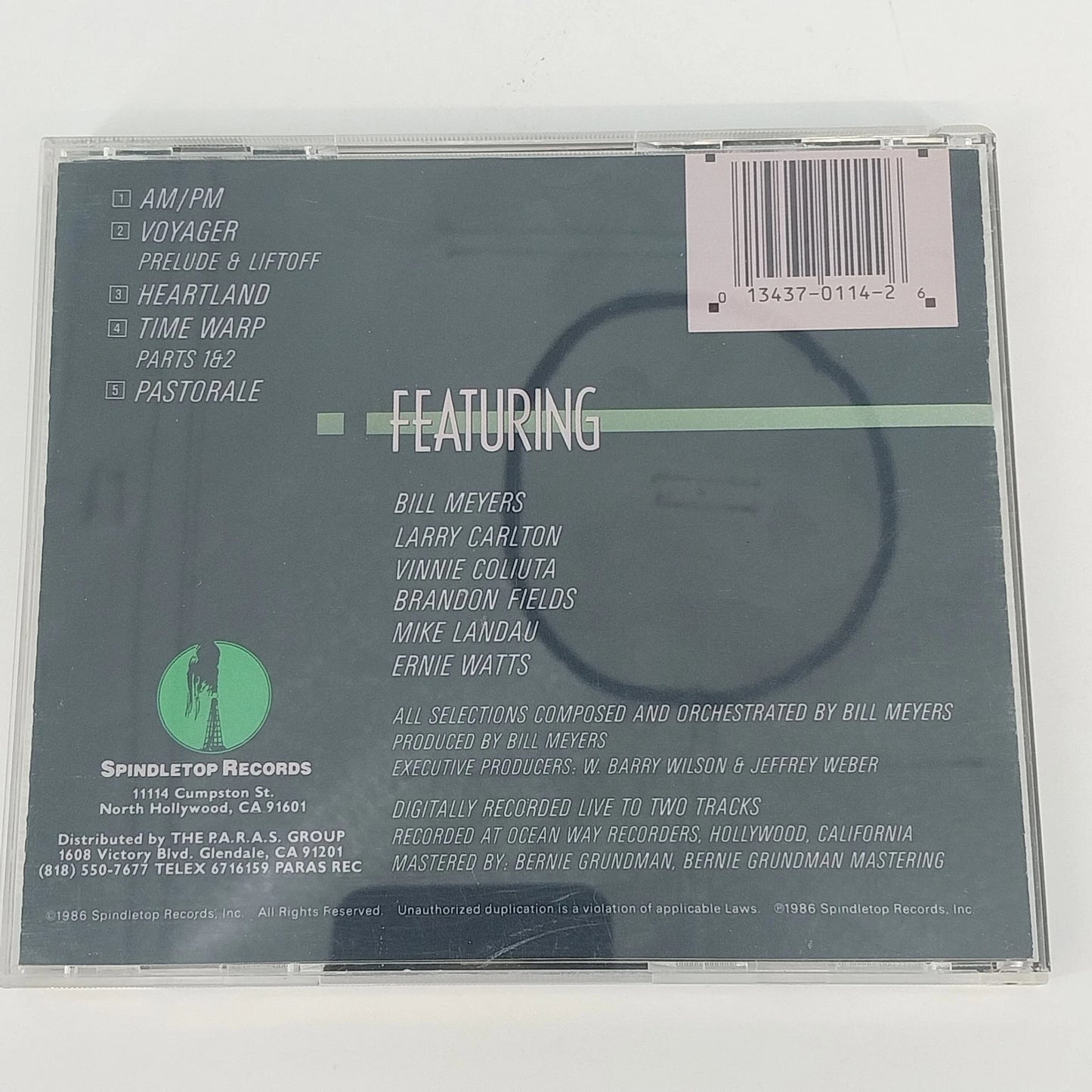 Bill Meyers Images CD 1986 Spindletop Records New Age Ambient Piano Synthesizer