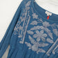 Luv 2 Luv Blue Embroidered Kurti Dress Womens Large Boho