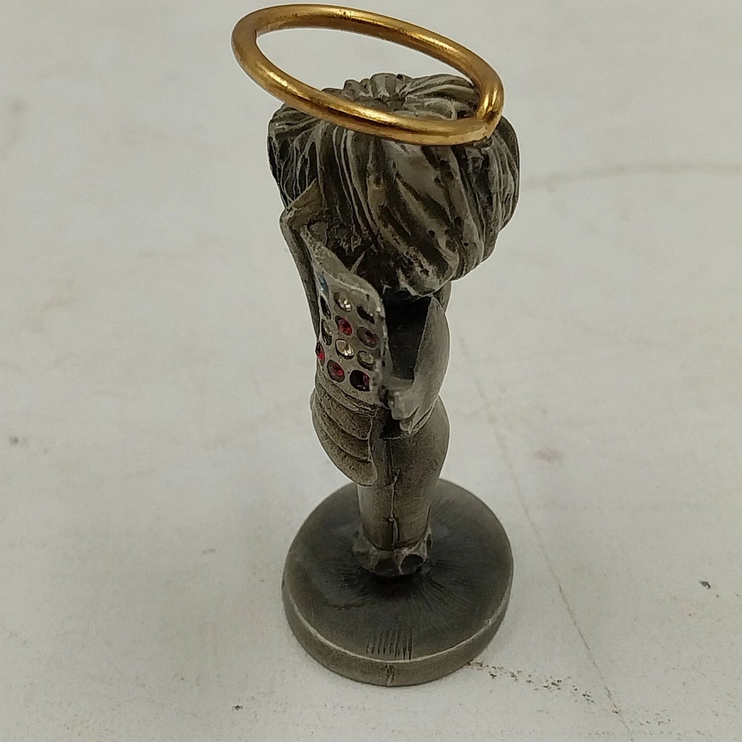 July Birthstone Angel Figurine L'il Angels by Cathedral Fine Pewter Patriotic