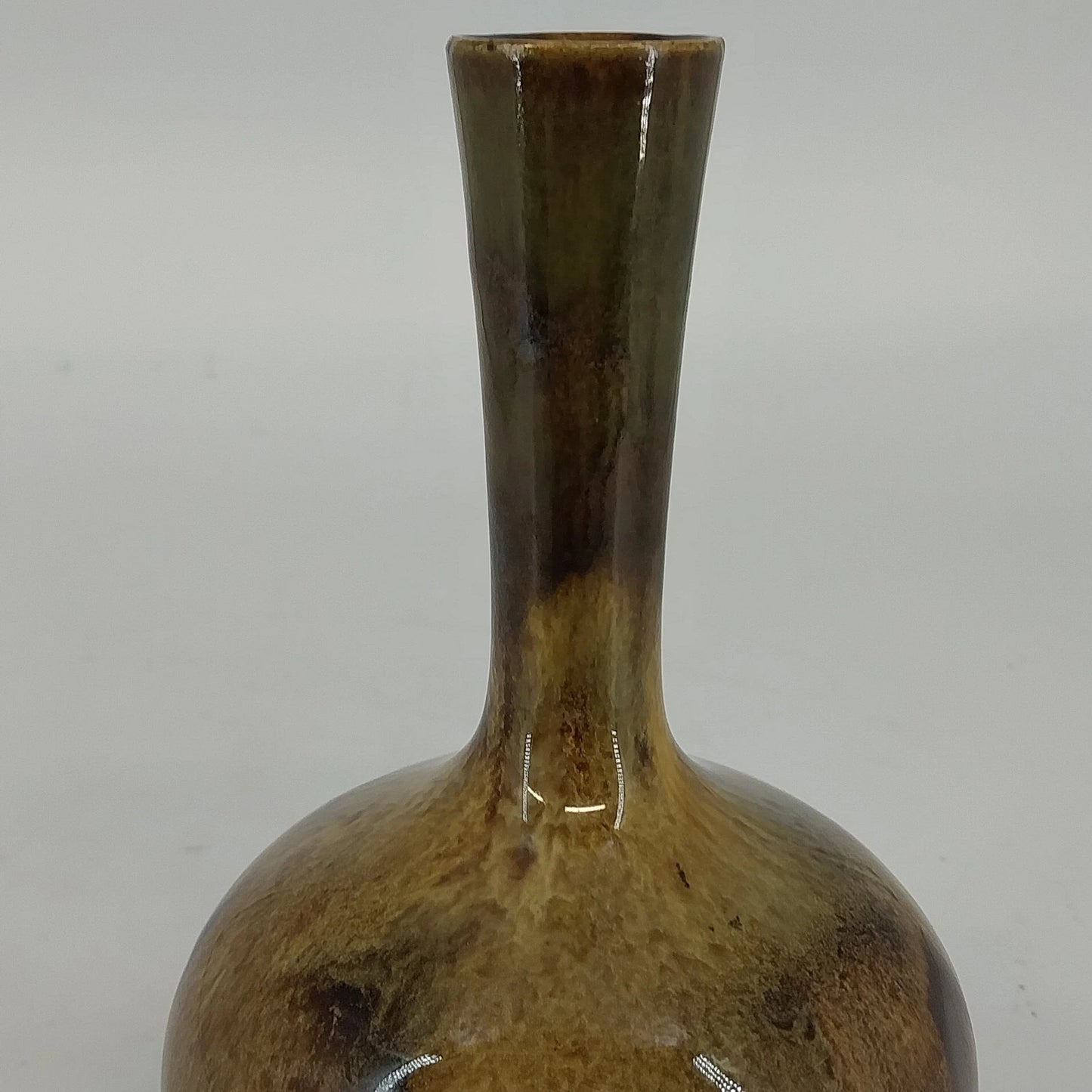 Vintage Elwill Pottery Canada 651 Brown Drip Glaze Vase