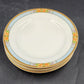 6 Nebraska Blue Bread & Butter Plates England Blue Rim Flower Accent J&G Meakin