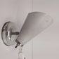 Atomic Cone Wall Lamp Adjustable Neck Chrome MCM Electric Plug-In Works Vintage