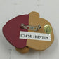 CMI Henton Brooch Christmas Brown Bear Face Head with Red Stocking Cap Pin China
