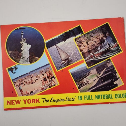 NEW YORK STATE 82 Views in Full Natural Color 1950's Vacationlands Picture Book