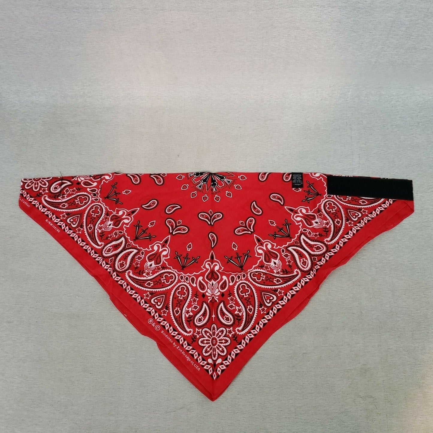 ZANheadgear 3-In-1 Bandanna SportFlex Red Paisley BV003 Adult Hook & Loop