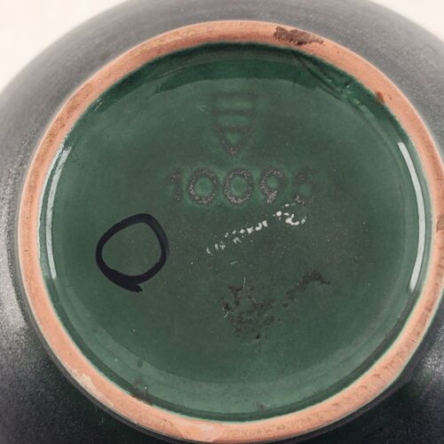 Wächtersbach Black Pottery Metallic Shine Glaze Shield Mark 10095 Pitcher & Vase