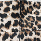 La Scala Leopard Print Pencil Skirt Womens Large High Waist Midi
