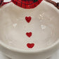 St. Nicholas Square Snowman Basket Candy Dish Button Up with Stocking China 7"