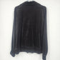 White Stag Women’s XL 16-18 Black Velour Jacket Button Front Wide Collar
