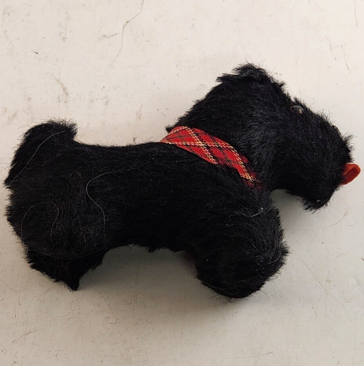 Plush Scottie Dog Scottish Terrier Hard Stuff Vintage Small 4" Toy 1970s Mini