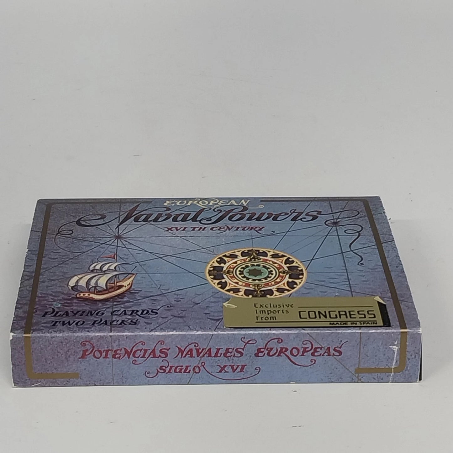 Fournier Naval Powers Playing Cards 2 Deck Set Spain 16th Century Vintage