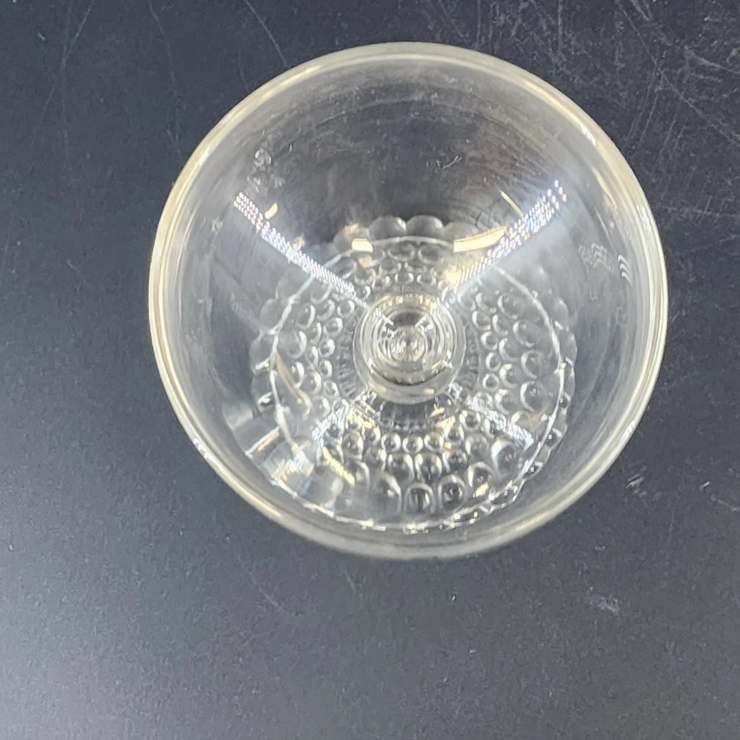 6 Anchor Hocking Bubble Foot Champagne Glasses 4" Mid Century Vintage Barware