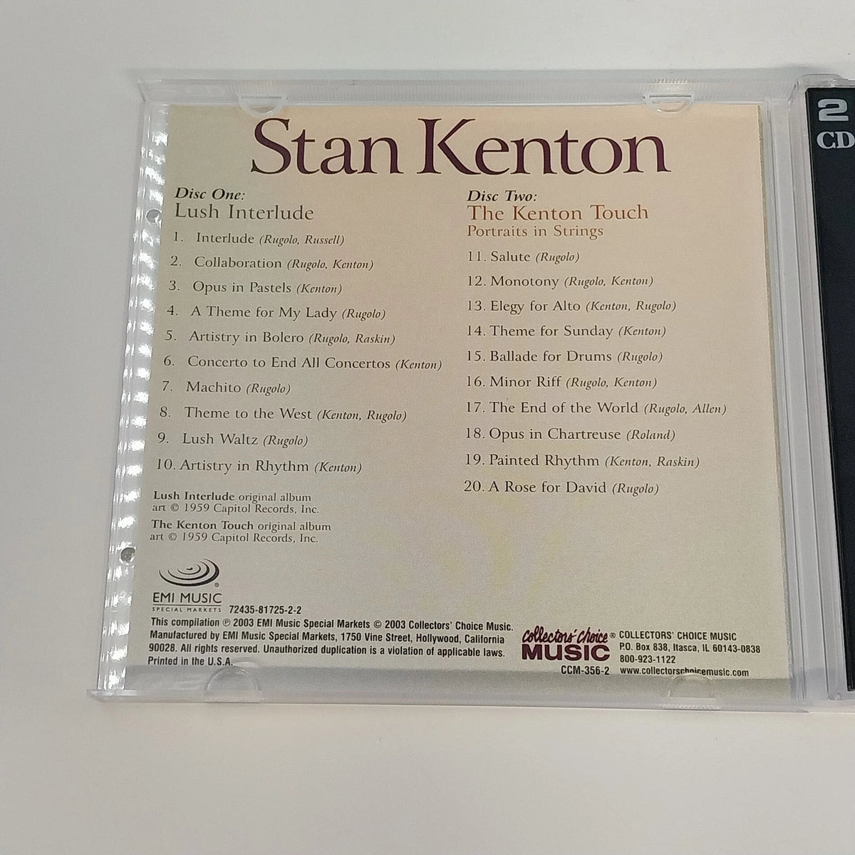 Stan Kenton Lush Interlude The Kenton Touch 2 CD Set CCM-356-2 2003