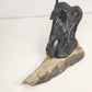 Cast Metal Statue End of the Trail Native American on Sandstone Base 13" Vintage