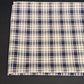 Navy Blue and White Plaid Rectangle Tablecloth 106 x 47 Inches Vintage