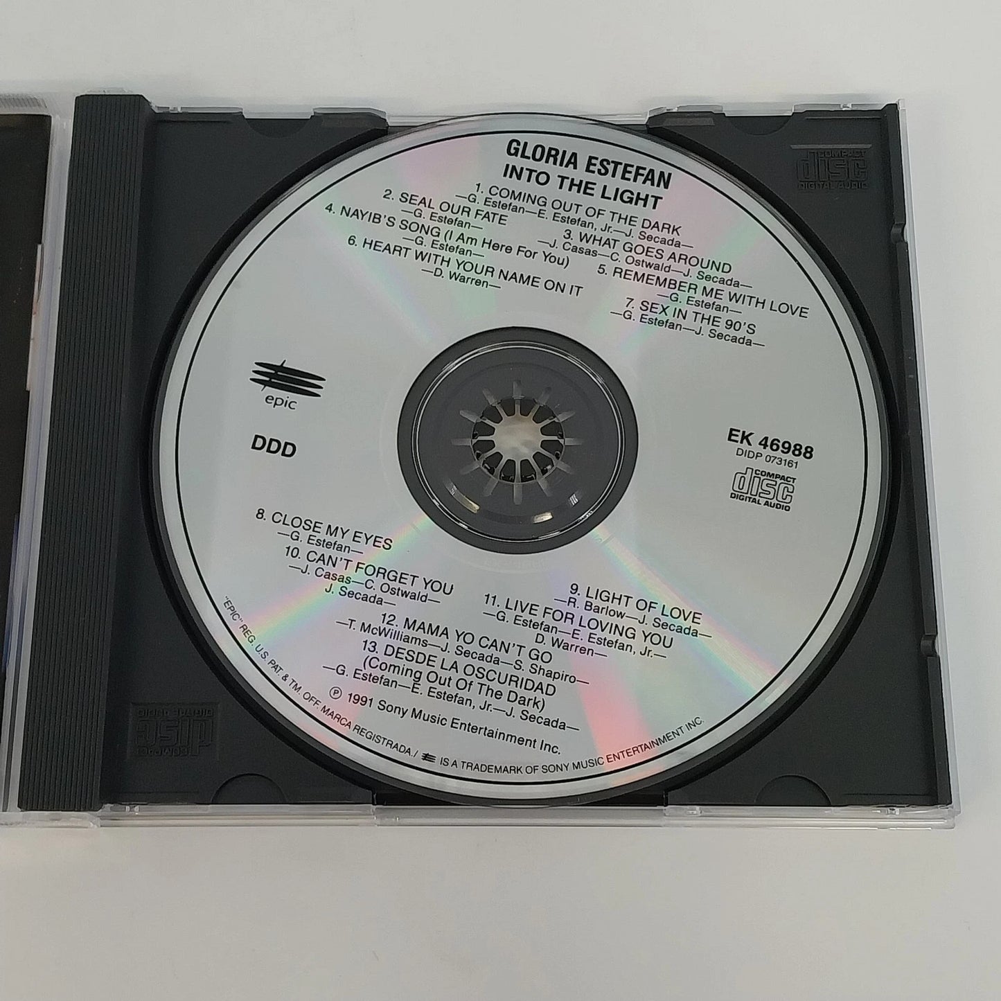 Gloria Estefan Into the Light CD 1991 Epic Coming Out of the Dark Pop Latin