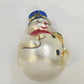 Lot 2 Blown Glass Snowman Christmas Ornaments Mercury Glass 5.75" & 4.75" Vtg