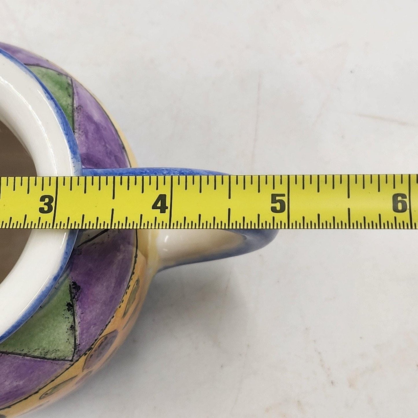 Sango Sweet Shoppe Creamer 14 oz Sue Zipkin Ceramic 4" Bright Colorful Floral