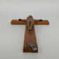 Jeweled Cross Co Shroud of Turin Wood Metal Crucifix 15" INRI Vintage