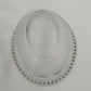 Indiana Glass Confections Bunny on Nest Candy Dish Clear Crystal w Lid USA Vtg
