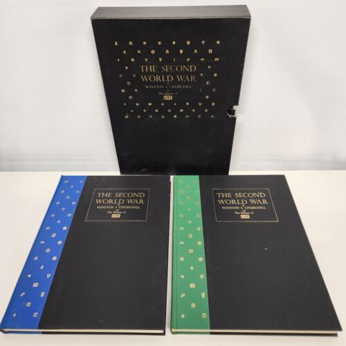 THE SECOND WORLD WAR Time Life & Winston Churchill 2 Volume Set in Slipcase 1959