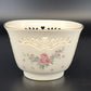 Lenox Petite Rose Trinket Bowl Cream Porcelain Lace Cut Out 24K Gold Trim 4.25"