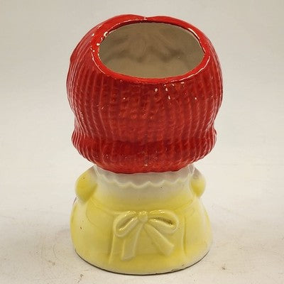 Rubens Original Raggedy Ann Ceramic Planter Vase 6" Original Japan 1976 Vintage