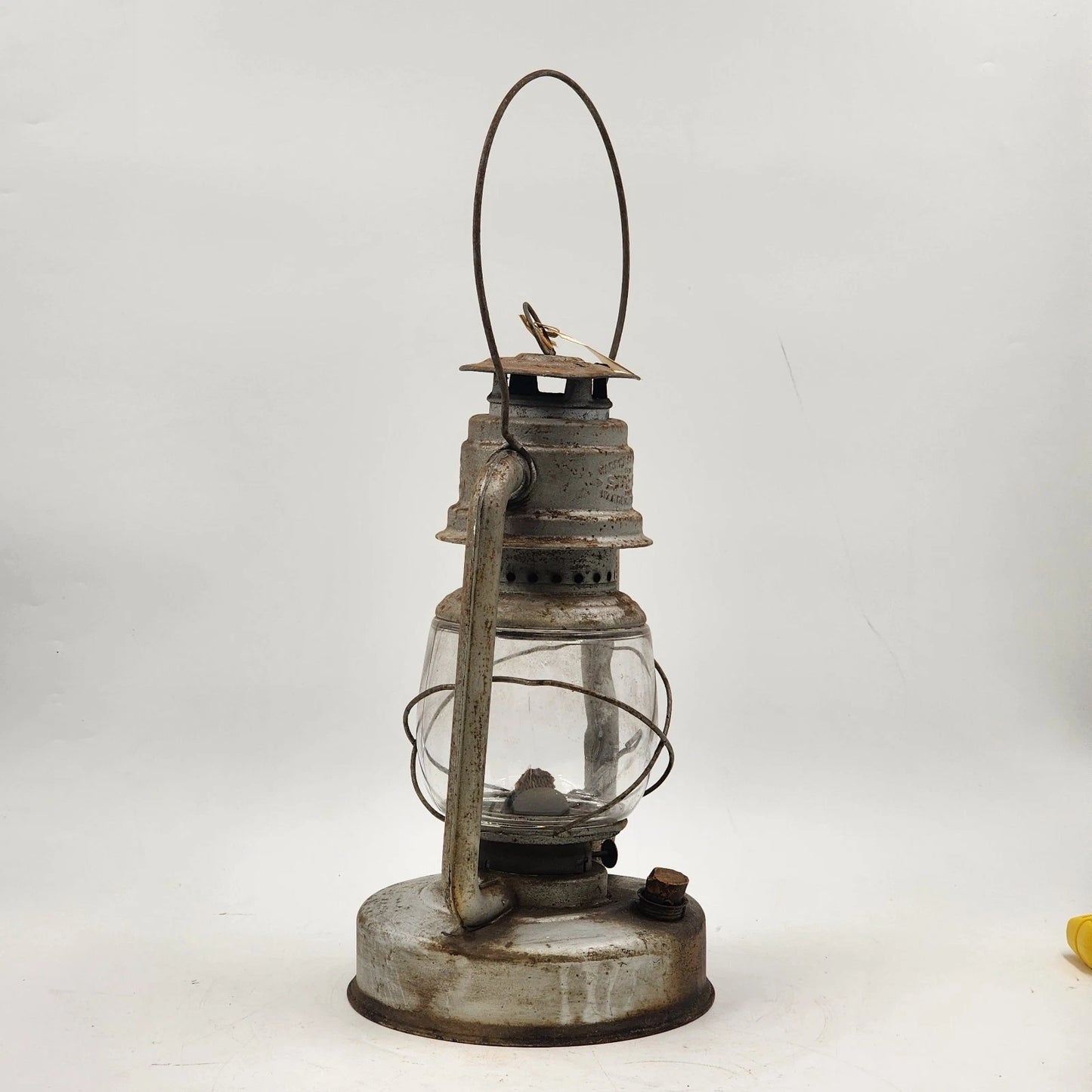 Antique Sta-Lit Kerosene Lantern Warren Stamping Original 14" Farmhouse Light