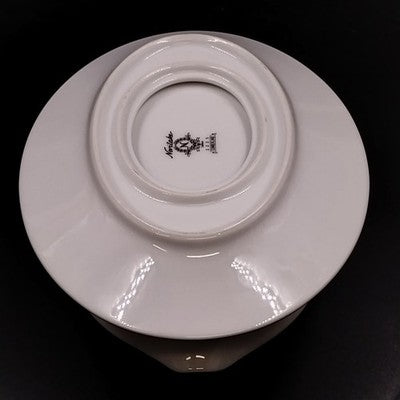 Noritake Tahoe Contemporary Fine China Gravy Boat w Underplate White Flowers 3"h