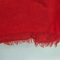 Oversized Red Woven Scarf Blanket Shawl Wide Pashmina Wrap Fringe 35"x88" Large